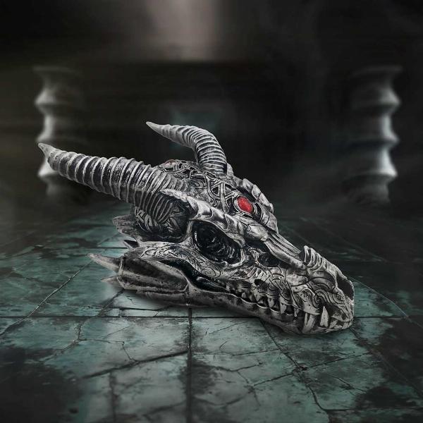 Photo #5 of product U6712A24 - Tribal Flame Dragon Skull Head 21.5cm