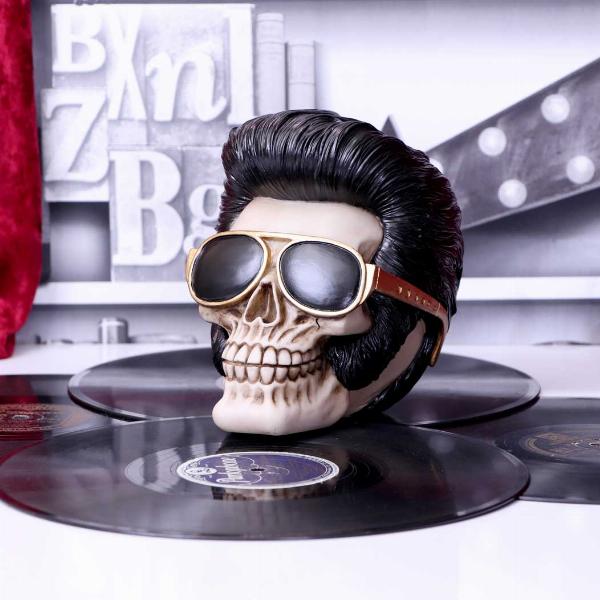 Photo #5 of product U5425T1 - Uh Huh The King Elvis Skull Figurine
