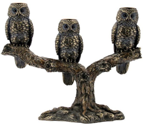Photo of 3 Owls Candlestick Holders