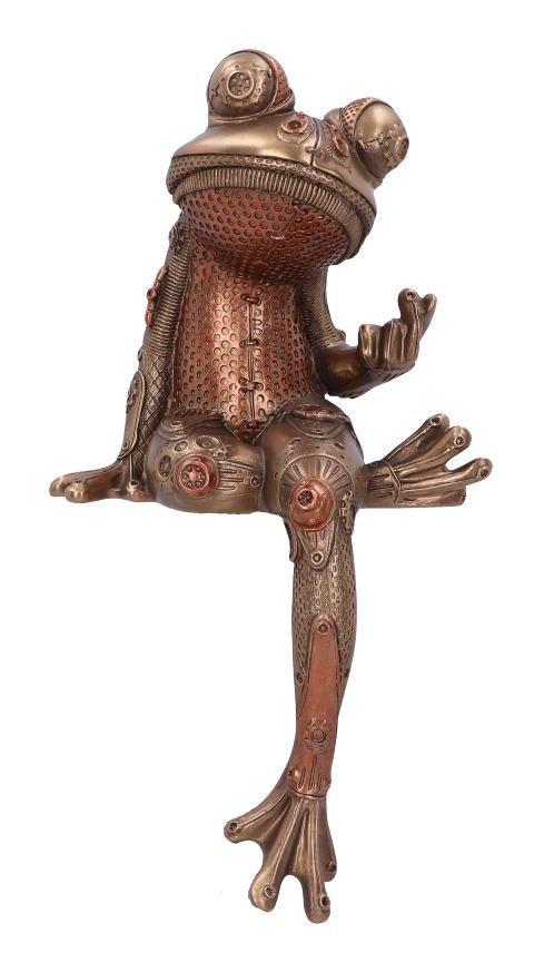 Photo #1 of product D5836U1 - Steampunk Bronze Frog Figurine 30.5cm