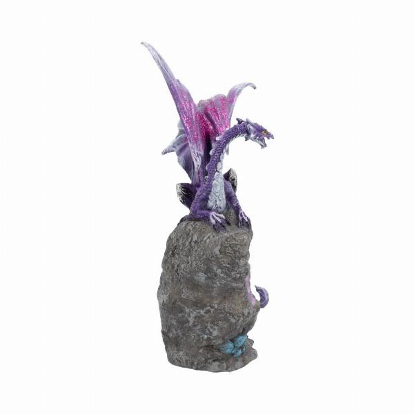 Photo #4 of product U4498N9 - Amethyst Custodian Fantasy Purple Dragon Sitting On A Geode 22cm