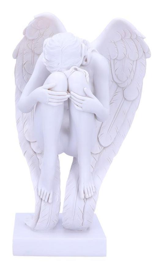 Photo #1 of product U6135W2 - Angels Contemplation White Angel Figurine 28cm