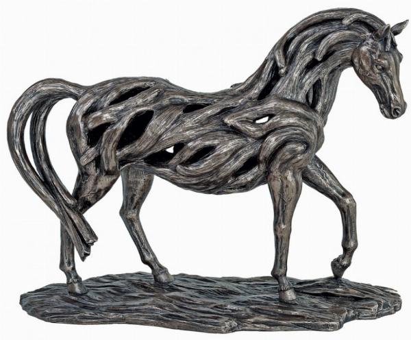 Photo of Assured Contemporary Bronze Horse Figurine Large 46 cm