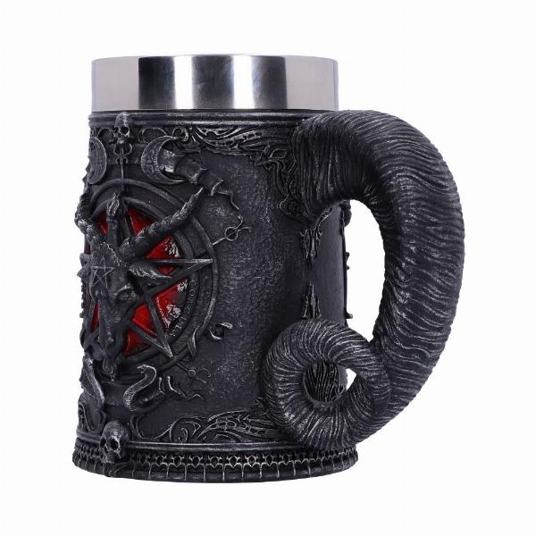 Photo #2 of product B4648N9 - Baphomet Sabatic Goat Diety Tankard 16.5cm