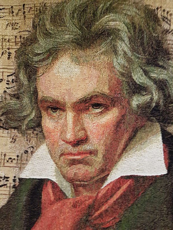 Phot of Beethoven Composer Tapestry Cushion