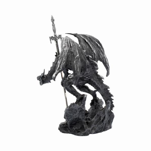 Photo #3 of product AL50255 - Gothic Black Dragon Sword Letter Opener Figurine