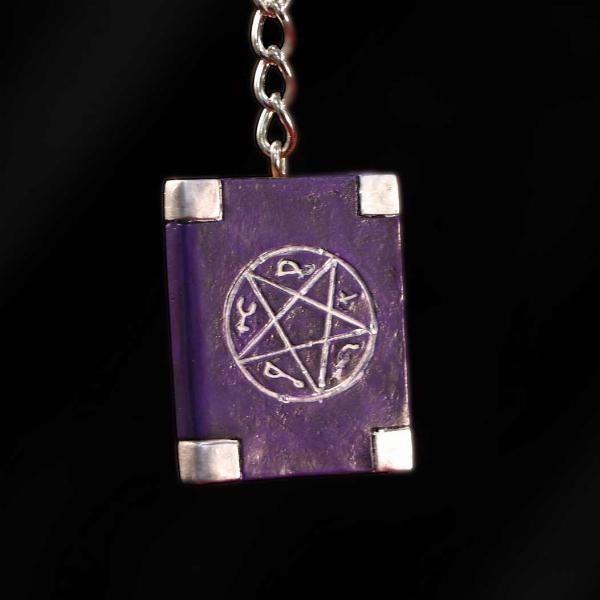 Photo #5 of product U5508T1 - Pack of 12 Witches Grimoire Book of Spells Keyrings