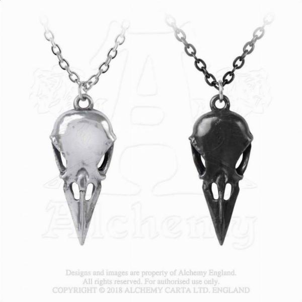 Photo of Coeur Crane - Couples Friendship Raven Skull Necklace