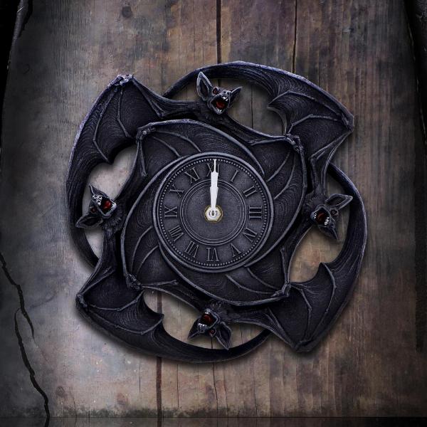 Photo #5 of product D6847C24 - Creatures of the Night Bat Wall Clock