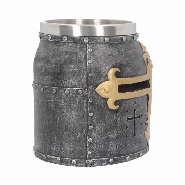 Photo #4 of product B2291F6 - Crusader Medieval Knight Chainmail Tankard Historical Helmet Mug