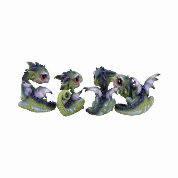 Photo #3 of product U4799P9 - Curious Hatchlings Small Set of Four Dragon Infant Ornaments