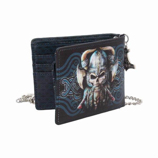 Photo #4 of product B4104M8 - Nemesis Now Danegeld Viking Wallet with Decorative Chain Black 11cm