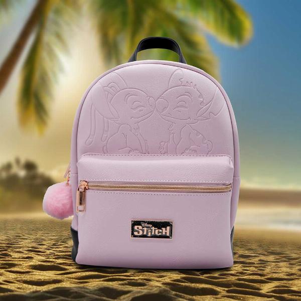 Photo #2 of product C6806B24 - Disney Stitch and Angel Backpack in Baby Pink