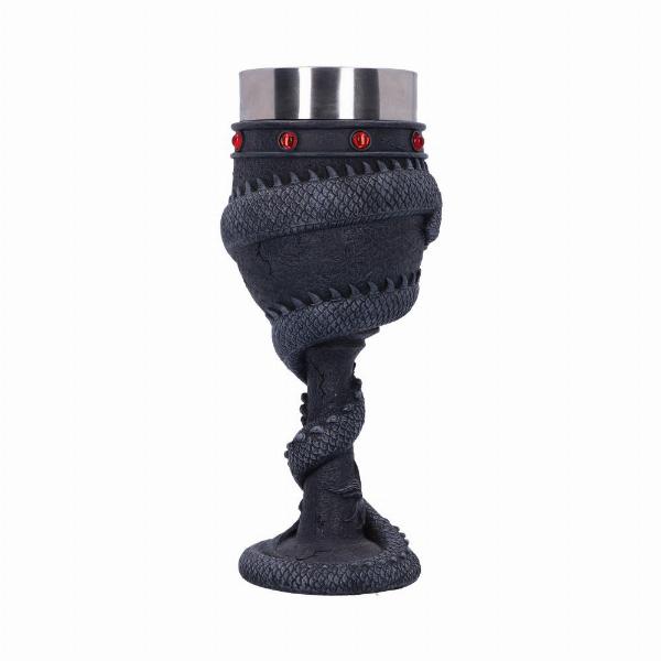 Photo #4 of product B2406G6 - Black Chinese Dragon Coil Goblet Wine Glass