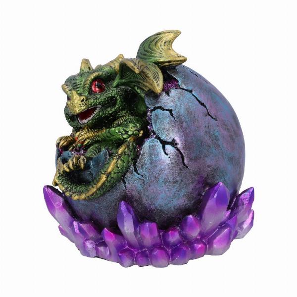 Photo #2 of product U5482T1 - Emerald Hatchling Glow Dragonling Green Dragonling Crystal Figurine