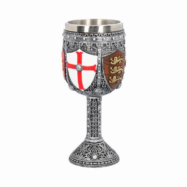 Photo #4 of product B3231H7 - English Three Lions Shield St George Henry IV Wine Goblet