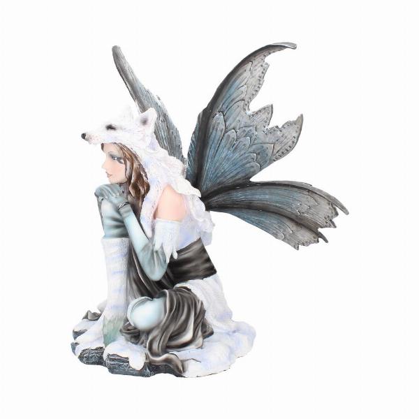 Photo #2 of product D2032F6 - Fae-Lore Winter Fairy Wearing Wolf Hide 30cm