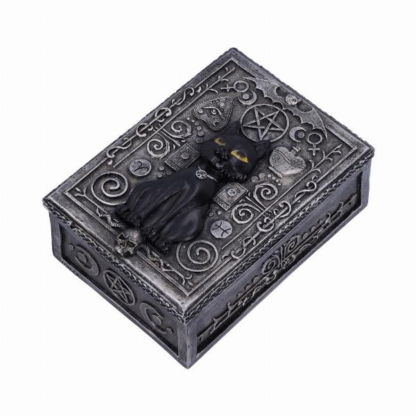 Photo #2 of product U5476T1 - Familiar Spell Black Cat Sigil Trinket Box 13.7cm