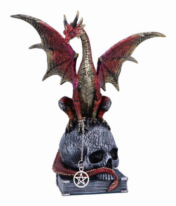 Photo #1 of product U6696A24 - Fate of the World Dragon on Skull Figurine 23cm