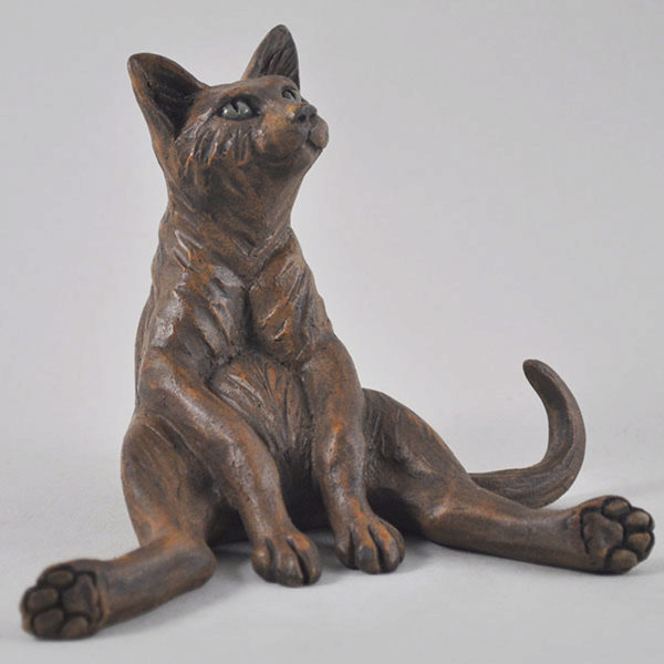 Photo of Felix Cat Bronze Sculpture Pippa Hill