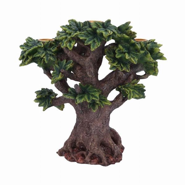 Photo #3 of product U4925R0 - Forest Flame Tree Spirit Green Man Candle Holder Ornament