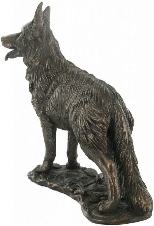 Photo of German Shepherd Bronze Dog Sculpture