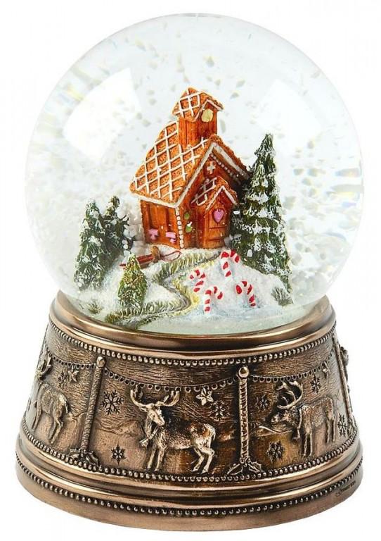 Photo of Gingerbread House Bronze Snow Globe