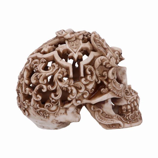 Photo #4 of product U5275S0 - Gothic Design Carved Skull Figurine Ornament