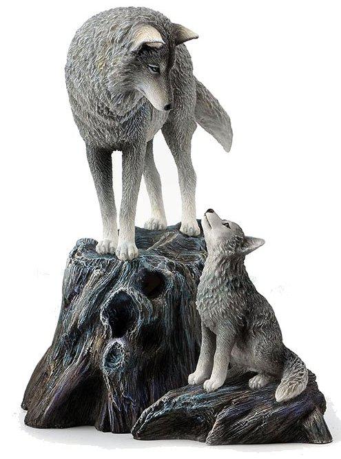 Photo of Guidance Wolf and Cub Figurine (Lisa Parker)