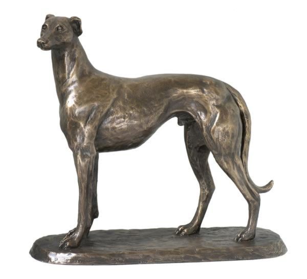 Photo of Gus the Greyhound Standing Bronze Sculpture