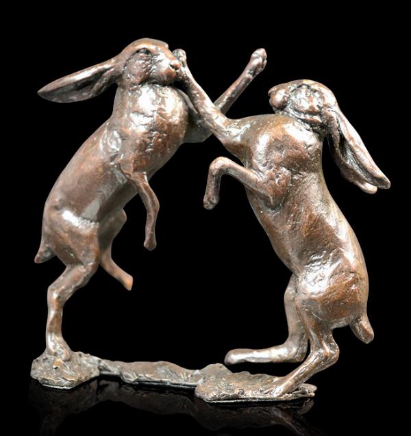 Photo of Hares Boxing Bronze Figurine (Limited Edition) Michael Simpson