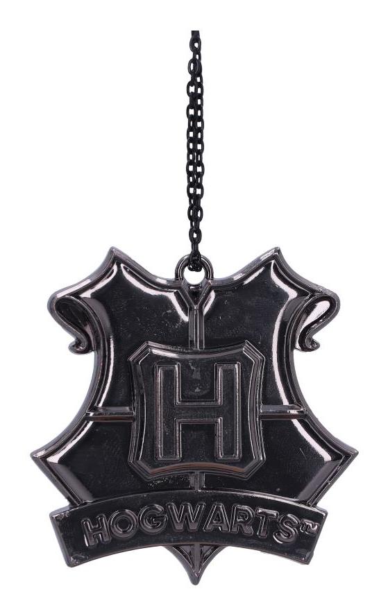 Photo #1 of product B6479X3 - Harry Potter Hogwarts Crest Silver Weighted Hanging Ornament 6cm