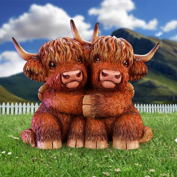 Photo #5 of product B6901C24 - Highland Cow Hug Figurine