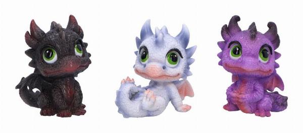 Photo #1 of product U6744A24 - Little Hordlings Cute Baby Dragonling Figurines (Set of 3) 7cm