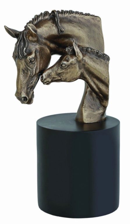 Photo of Mare and Foal Bronze Bust 28 cm D Dutton