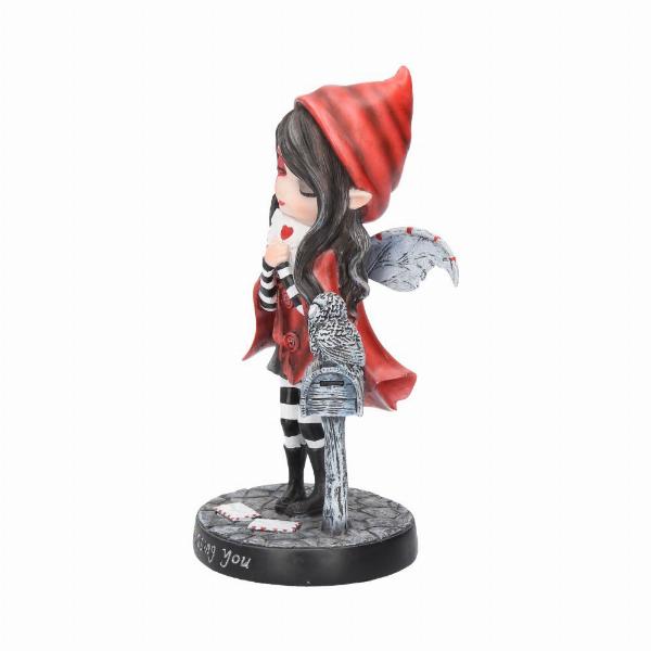 Photo #2 of product D2027F6 - Missing You Red Hooded Fairy with Mailbox