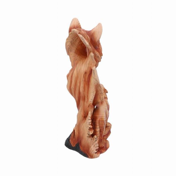 Photo #3 of product H5036R0 - Natural Song Howling Wolves Wood Effect Bust