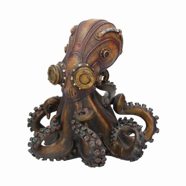 Photo #5 of product D1979F6 - Bronze Octo-Steam Steampunk Octopus Squid Figurine