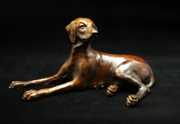 Photo of Pair of Vizslas Bronze Figurines