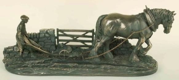 Photo of Ploughman Bronze Ornament 43cm