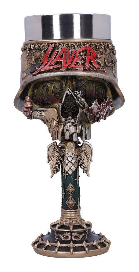 Photo #1 of product B5581T1 - Officially Licensed Slayer Eagle Helmet Skull Logo Goblet