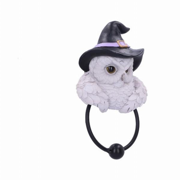 Photo #4 of product U6130W2 - Snowy Owl Magic Door Knocker 21cm