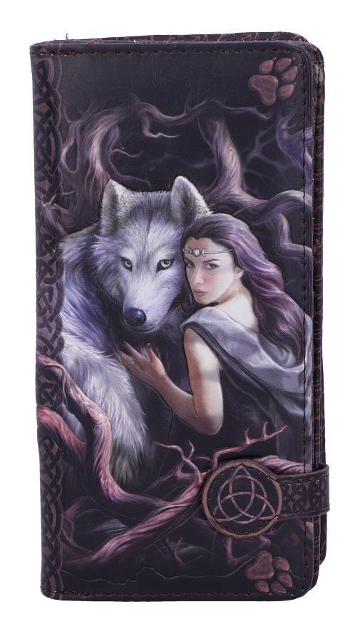 Photo #1 of product B3929K8 - Anne Stokes Soul Bond Wolf Embossed Purse