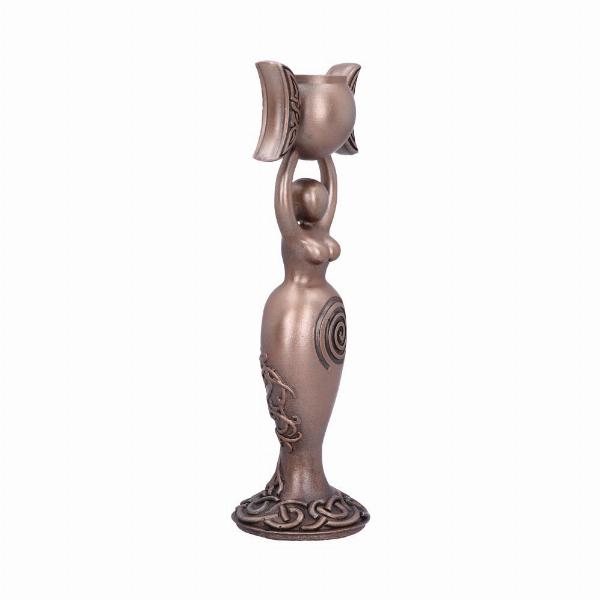 Photo #4 of product B6190W2 - Exclusive Bronze Spiral Goddess Candle Holder 20.3cm