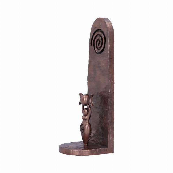 Photo #2 of product B6193W2 - Exclusive Bronze Spiral Goddess Incense Holder 23.5cm