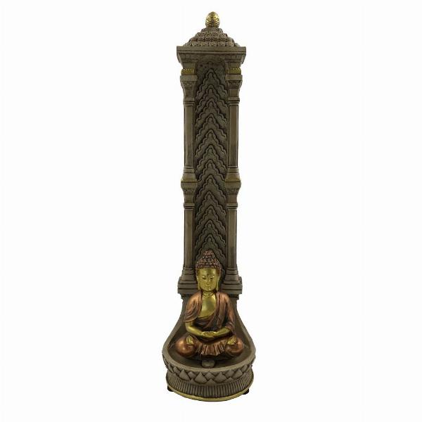 Photo #2 of product U3869K8 - Temple of Peace Buddha Incense Holder pagoda tower