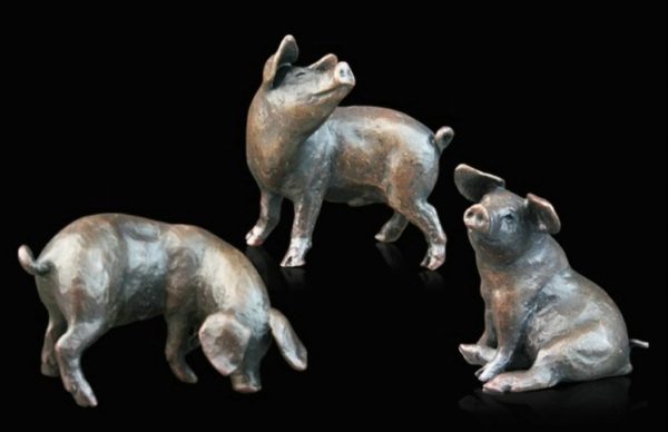 Photo of Three Little Pigs Bronze Figurine (Limited Edition) Michael Simpson