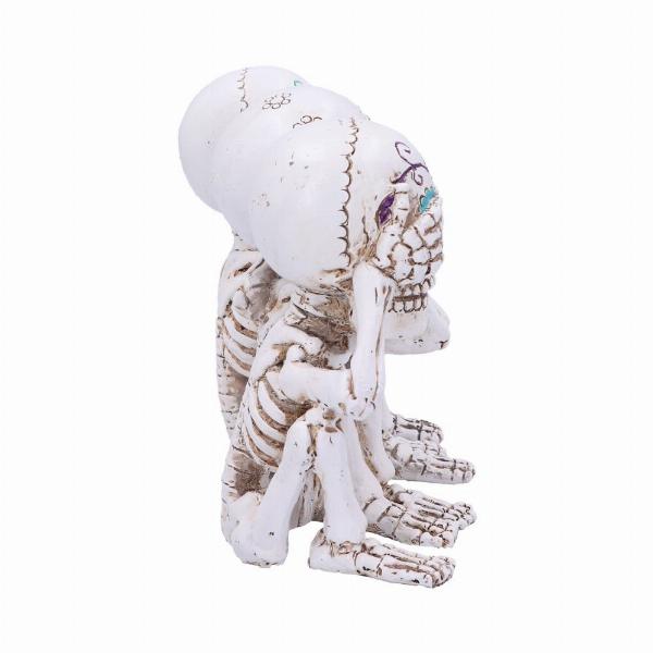 Photo #4 of product U5100R0 - Three Wise Calaveras Skeleton Figurine 20.3cm
