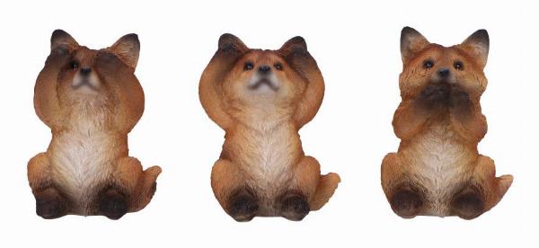Photo #1 of product U6722A24 - Three Wise Foxes Figurines 8.5cm