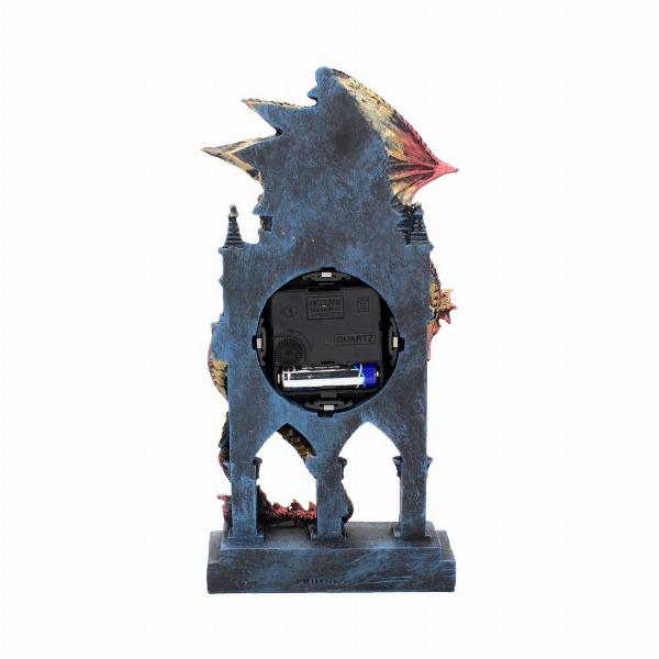 Photo #4 of product AL50380 - Red Dragon Gothic Fantasy Time Guardian Clock